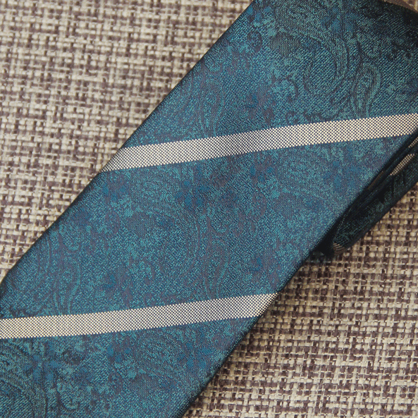 Prestige Green Diagonal Stripe Tie