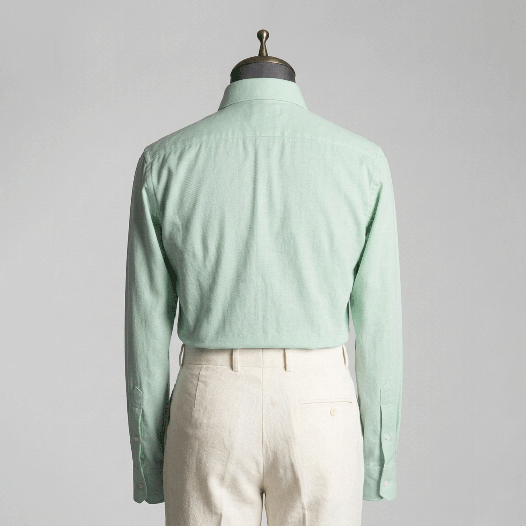 Sage Green Dobby Structured Formal Shirt - Product Code: 20262710