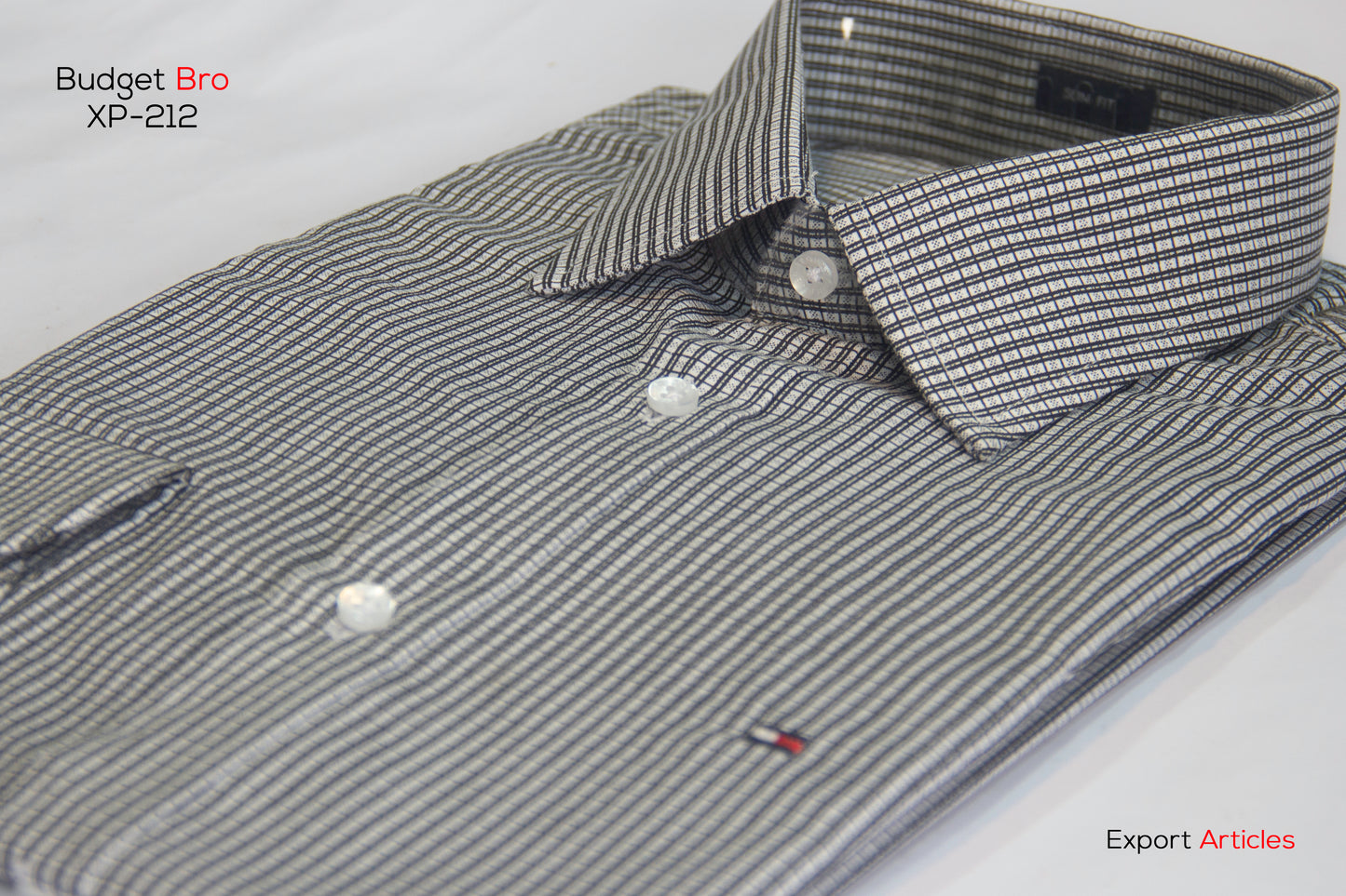 Black and White Combined Check Shirt (Export)