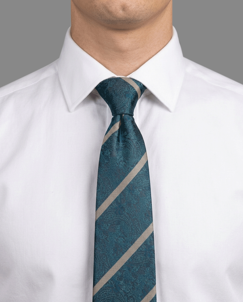 Prestige Green Diagonal Stripe Tie