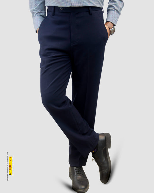 MIDNIGHT BLUE Formal Pant (Breathable Cotton)