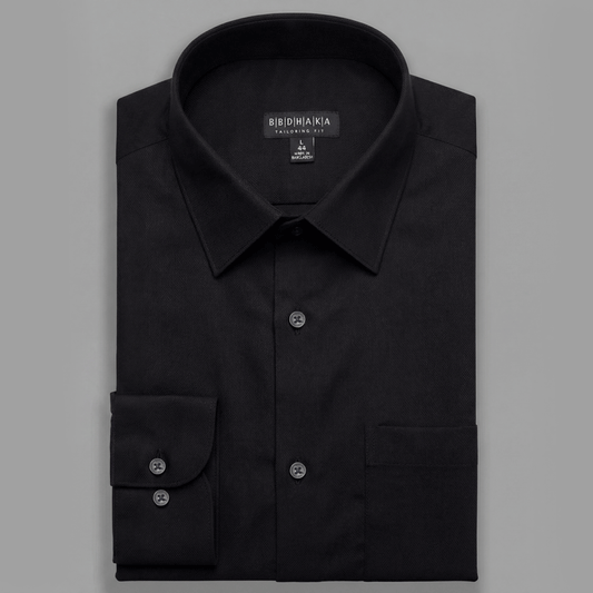 Dobby Zed Black Cotton Full Sleeve Shirt - Product Code: 2026067 (New Arrival)