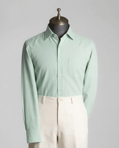 Sage Green Dobby Structured Formal Shirt - Product Code: 20262710