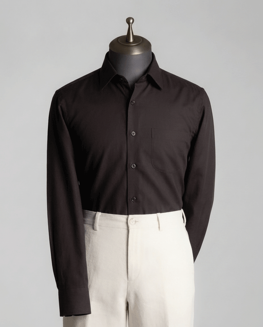 Wrinkles Free: Rich Brown Coffee Formal Shirt - Product Code: 20262711