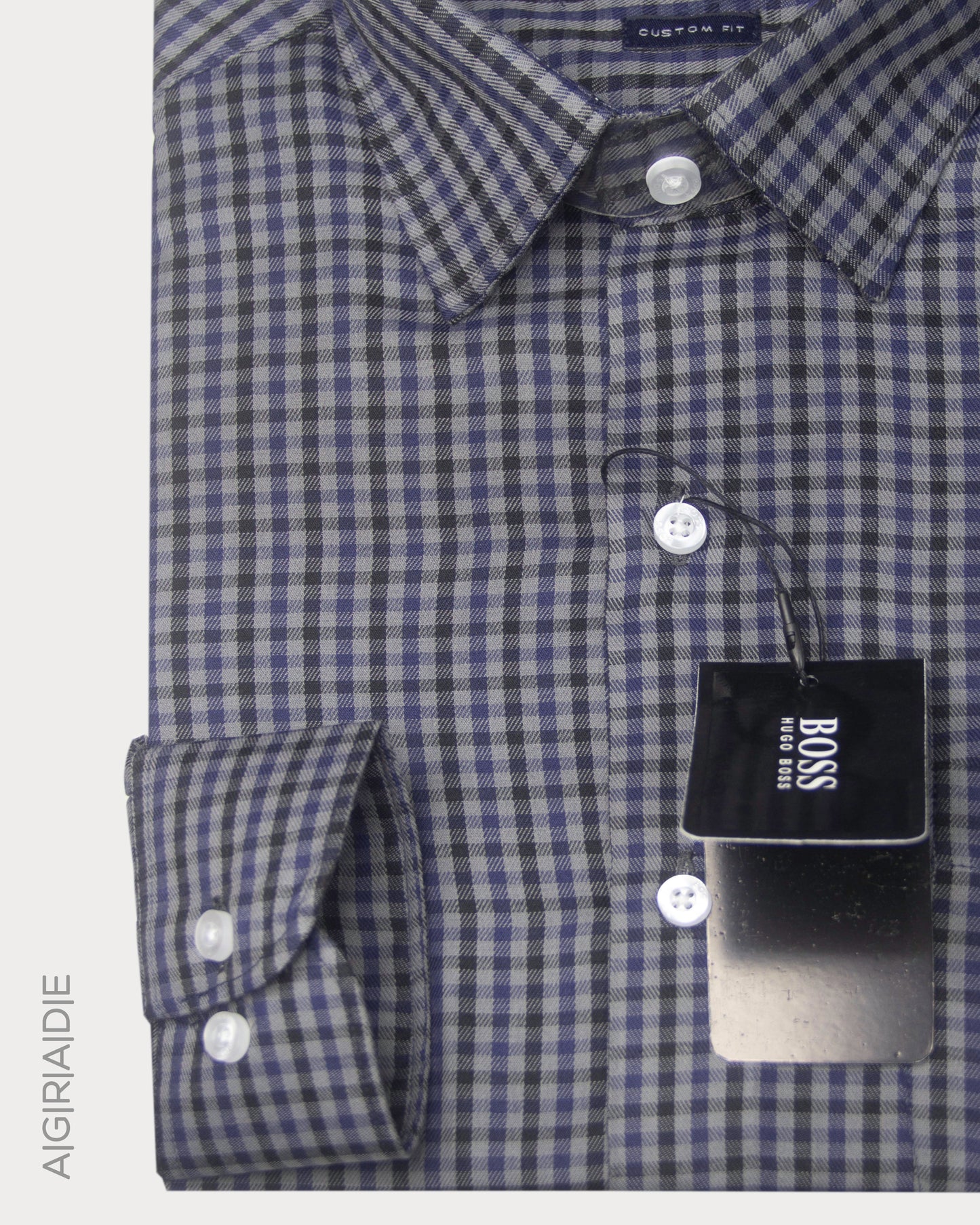 Black & Ash Gingham Full Sleeve Shirt