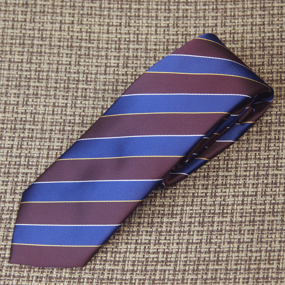 Navy & Maroon Diagonal Stripe Tie