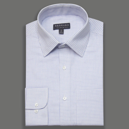 White Cotton Graph Check Shirt - New Article