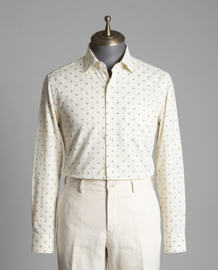 Star Off White  AOP Full Sleeve Check Shirt