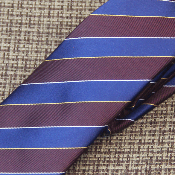 Navy & Maroon Diagonal Stripe Tie