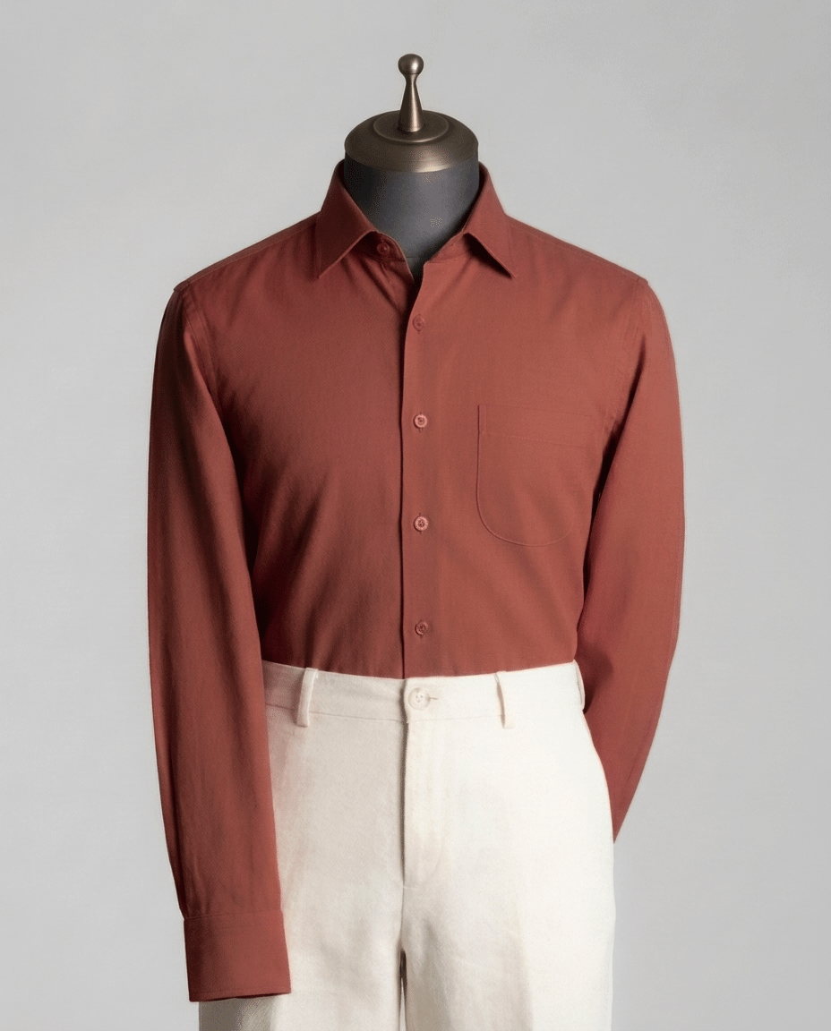 Rusty Orange Formal Shirt  - Product Code: 20262713