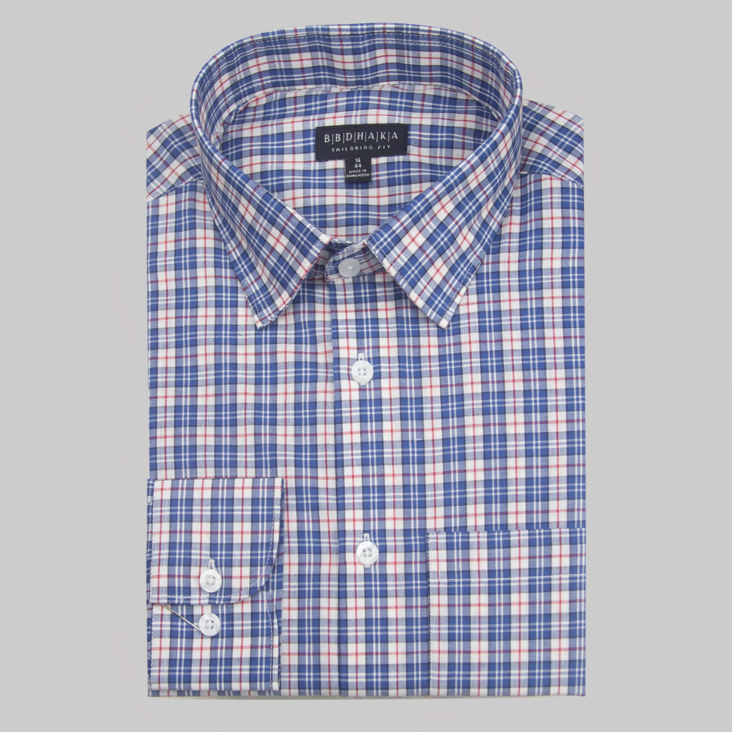 Navy Plaid Check Shirt (New Arrival)