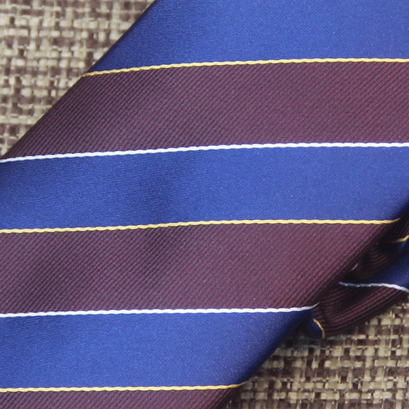 Navy & Maroon Diagonal Stripe Tie