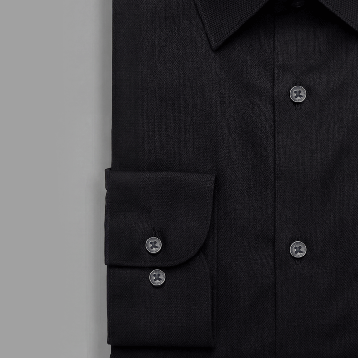 Dobby Zed Black Cotton Full Sleeve Shirt - Product Code: 2026067 (New Arrival)