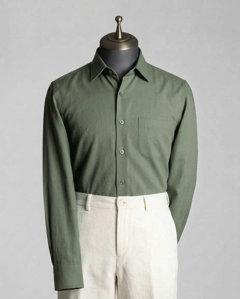 Forest Green Dobby Formal Shirt - Product Code: 20262715