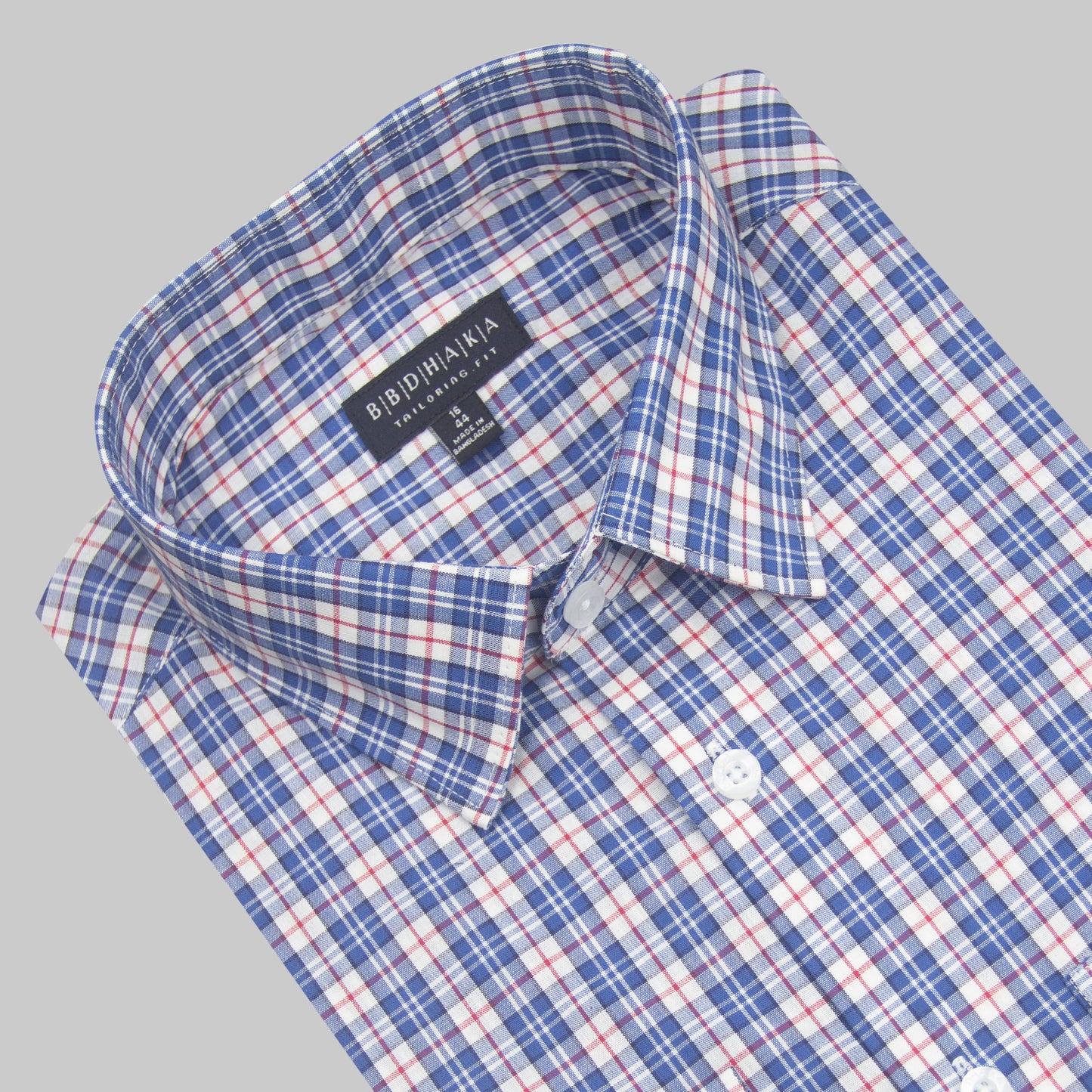 Navy Plaid Check Shirt (New Arrival)