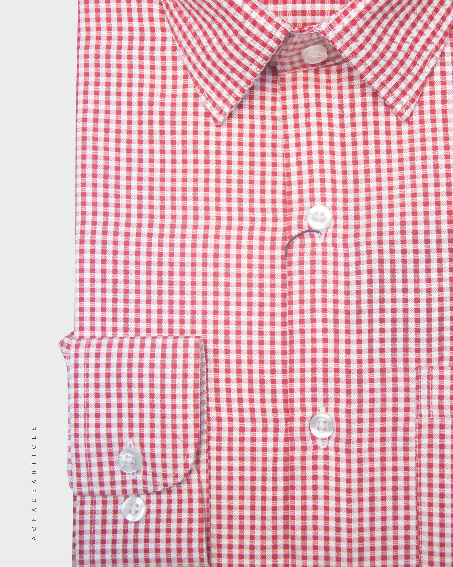 Red Houndstooth Full Sleeve Shirt