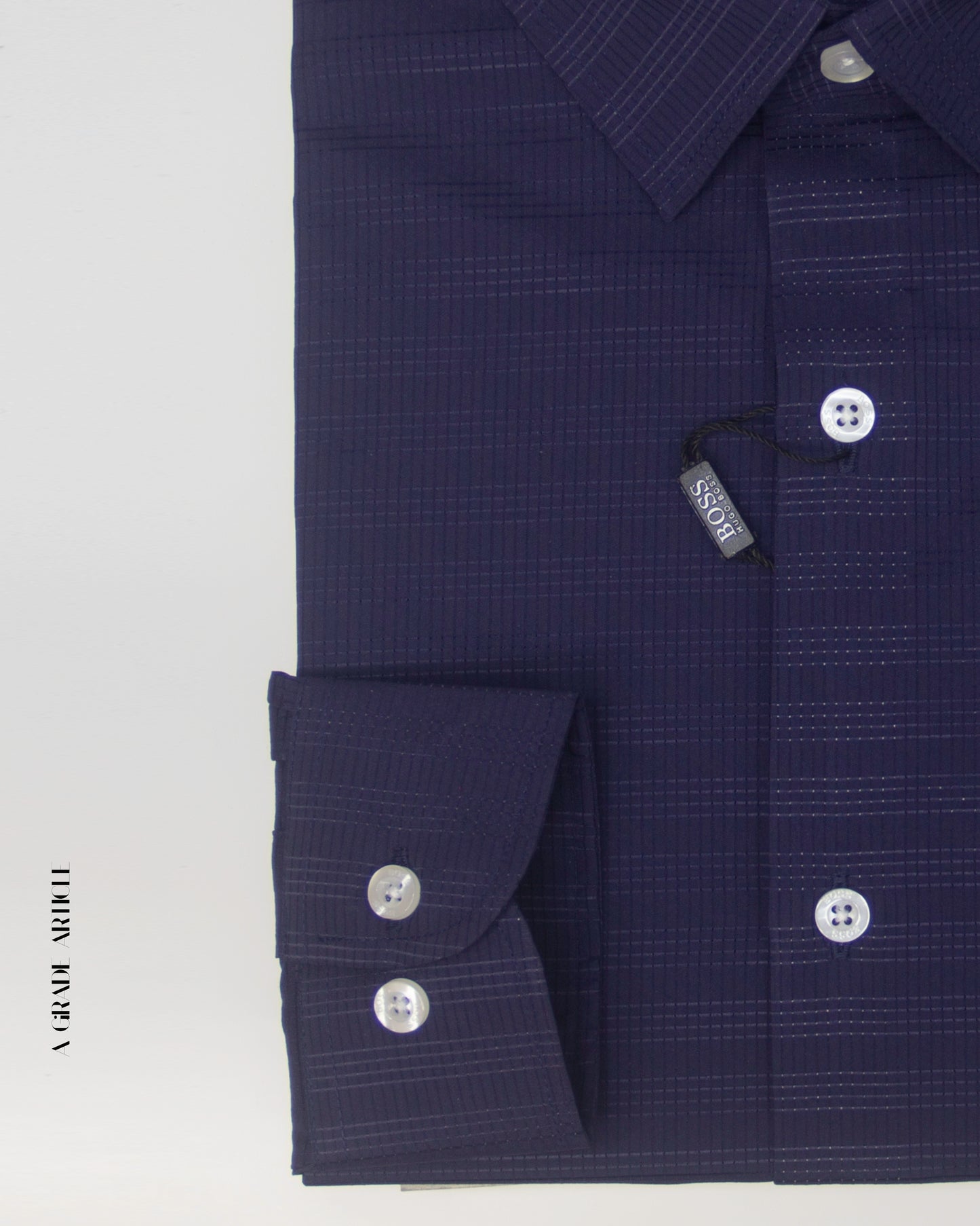 Navy Viscos Cotton Shirt