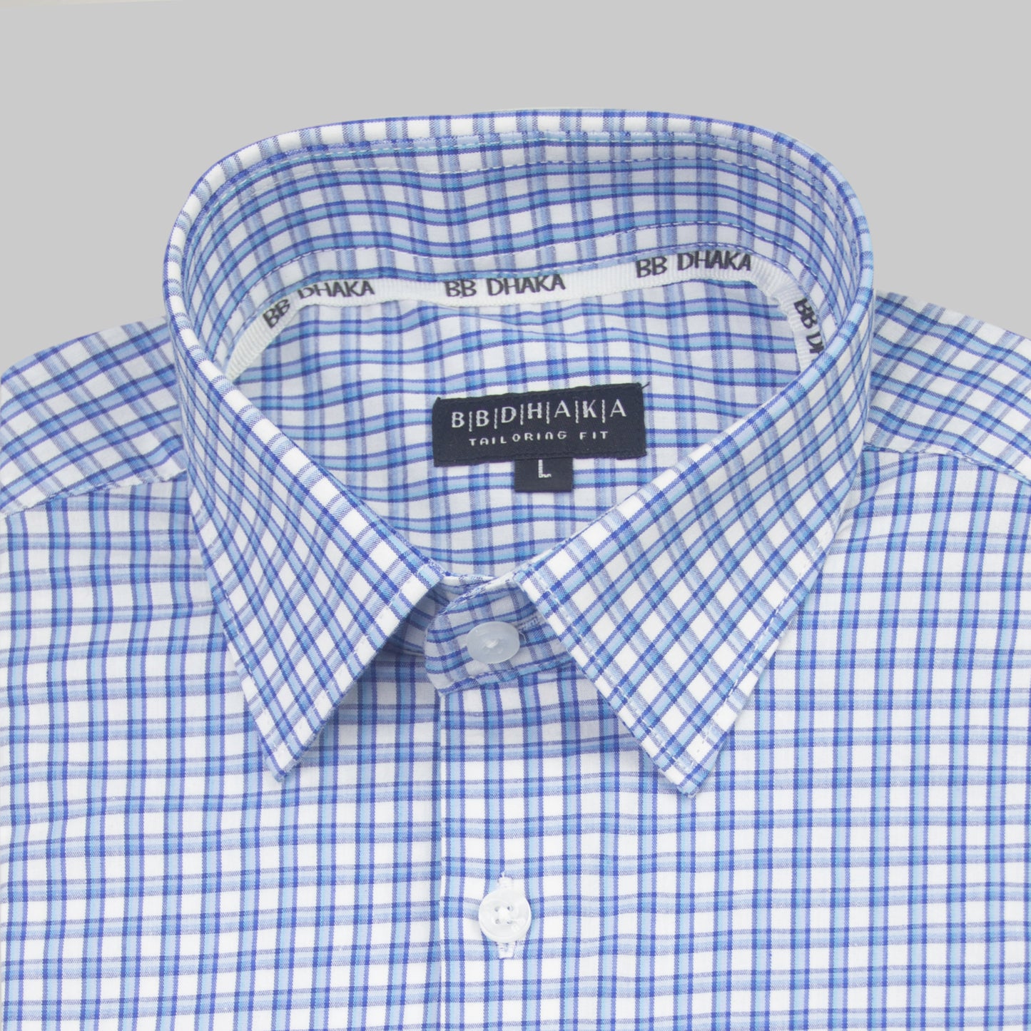 Sky Plaid Check Shirt (Supima Cotton)