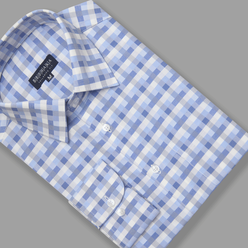 Blue Check Box Full Sleeve Shirt - Product Code: 2026069 (New Arrival)