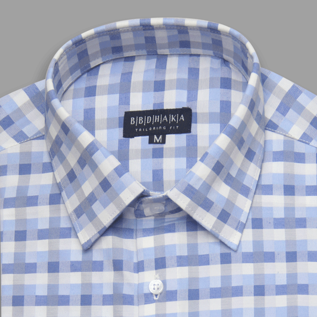 Blue Check Box Full Sleeve Shirt - Product Code: 2026069 (New Arrival)