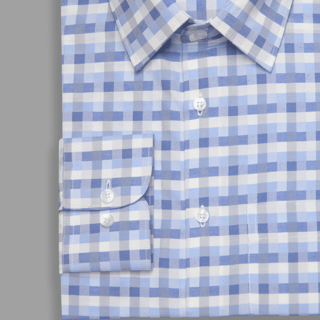 Blue Check Box Full Sleeve Shirt - Product Code: 2026069 (New Arrival)