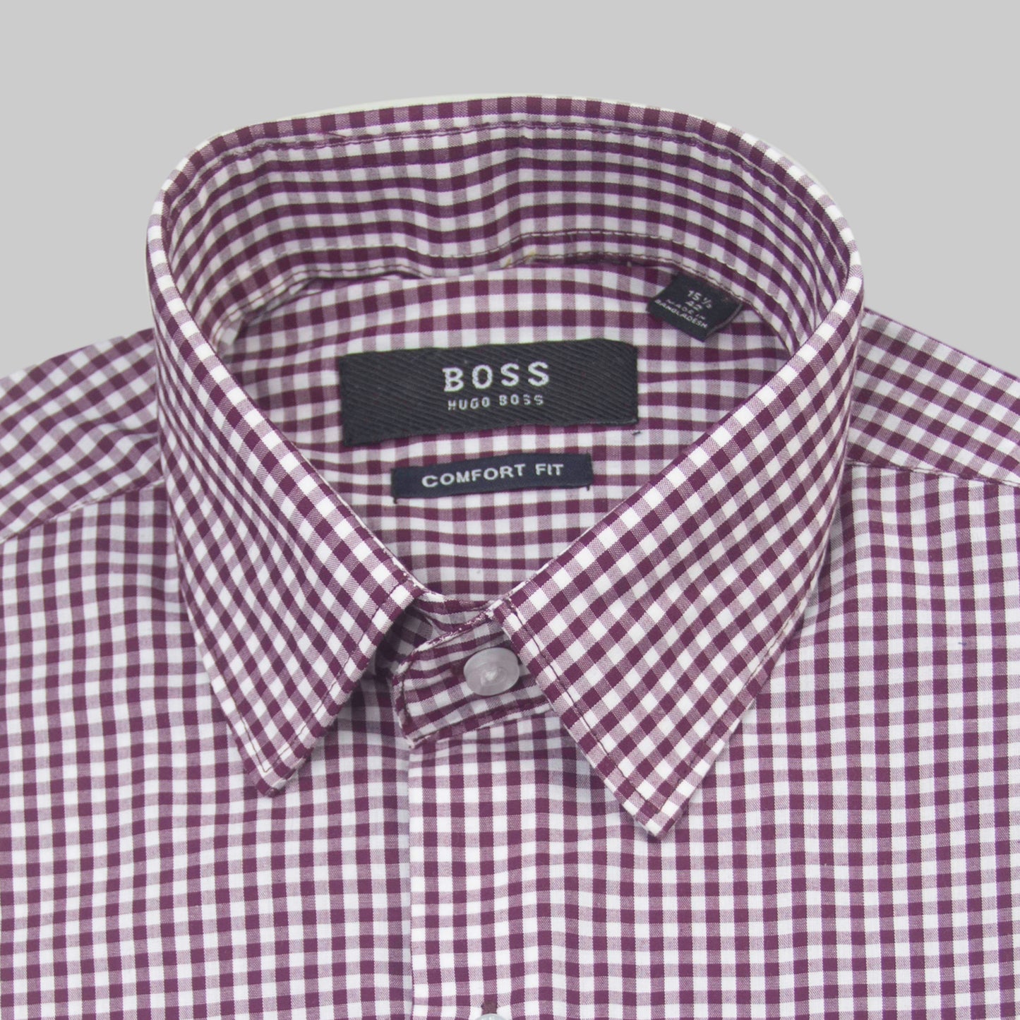 Coffee Bland Shade Box Check Shirt (Cotton Blend)