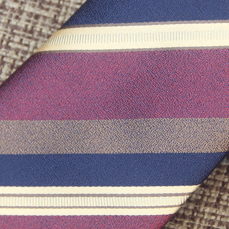 Burgundy and Navy Repp Stripe Tie