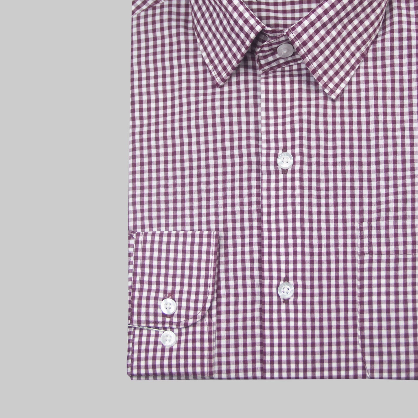 Coffee Bland Shade Box Check Shirt (Cotton Blend)