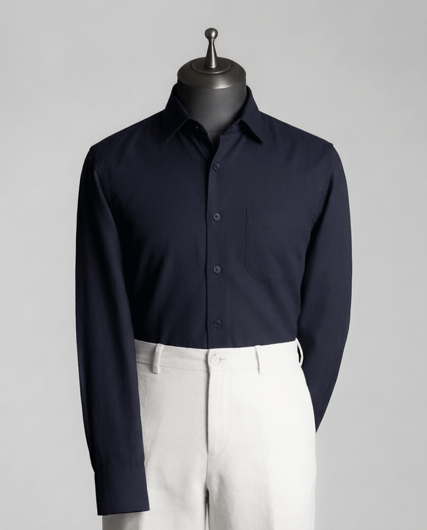 Dark Navy Formal Shirt (Wrinkles Protected) - Product Code: 20262715