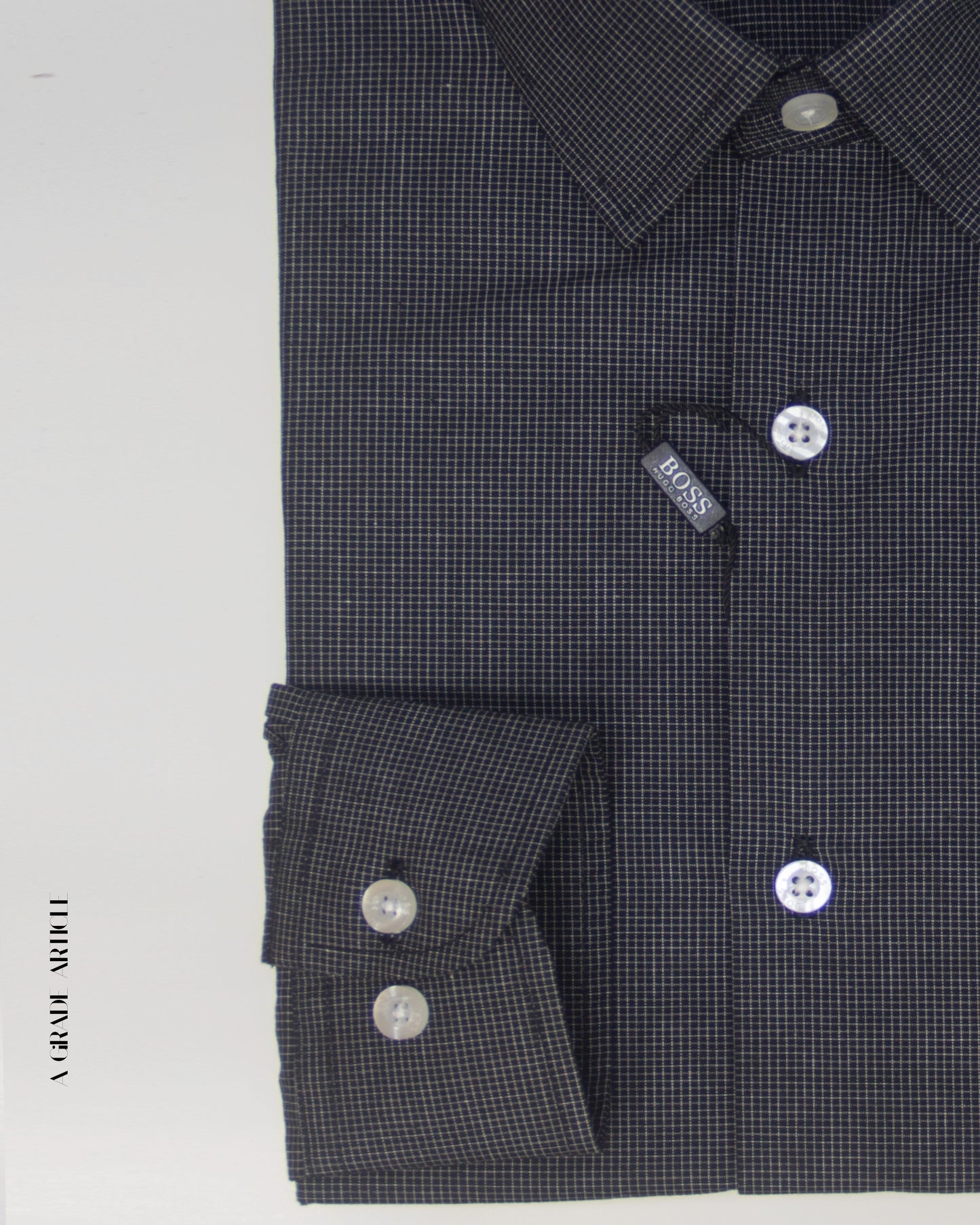 BLACK WHITE DOT CHECK Full Sleeve Shirt