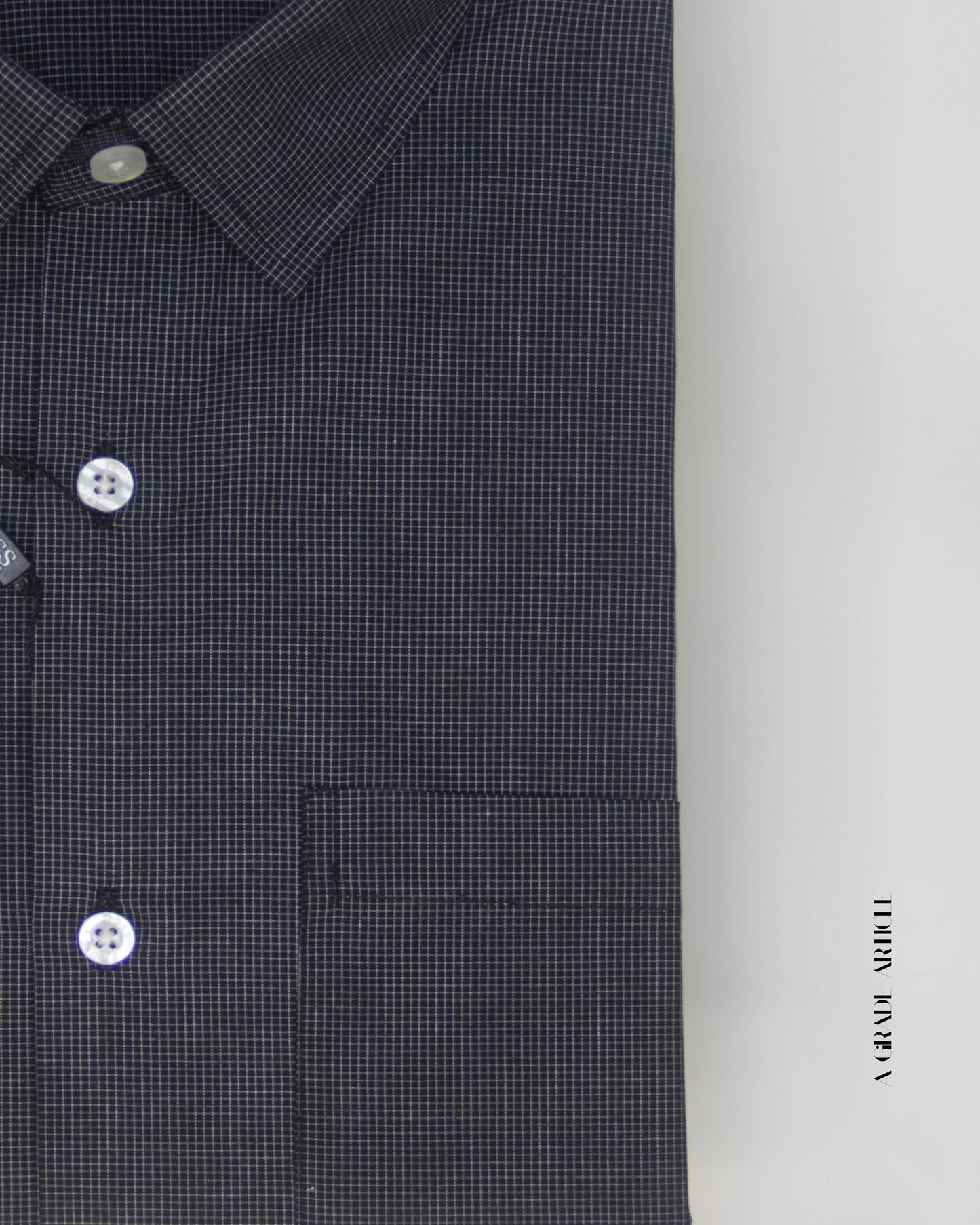 BLACK WHITE DOT CHECK Full Sleeve Shirt