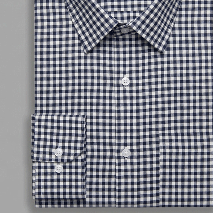 Black & White Micro Check Board Shirt (Yarn Dying) - New Article