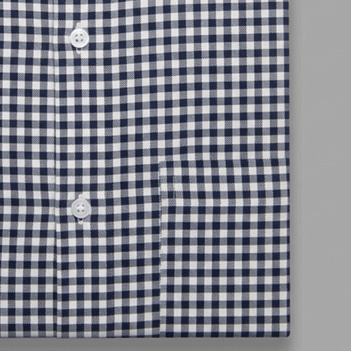 Black & White Micro Check Board Shirt (Yarn Dying) - New Article