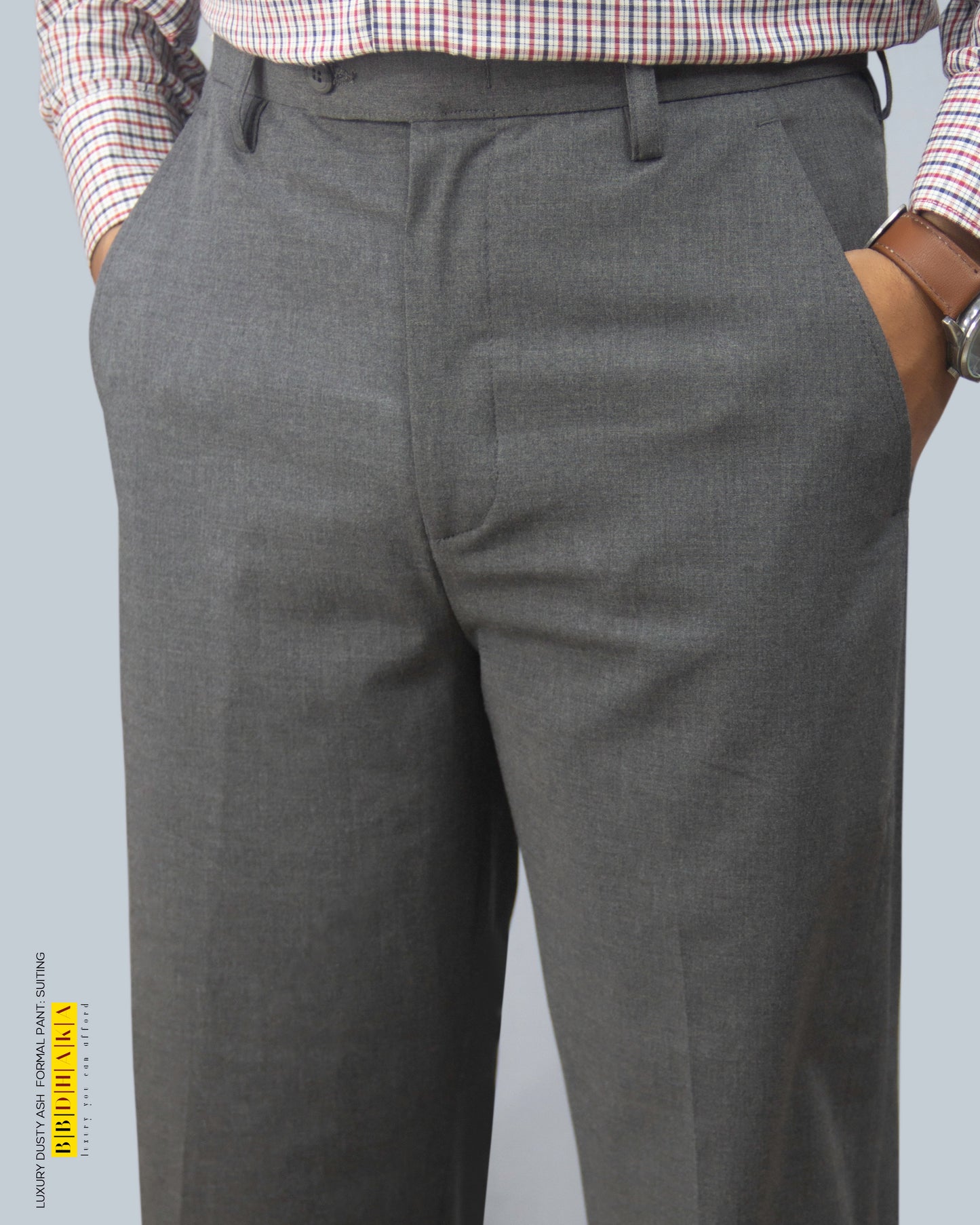 LUXURY DUSTY ASH  Formal Pant (Suiting)