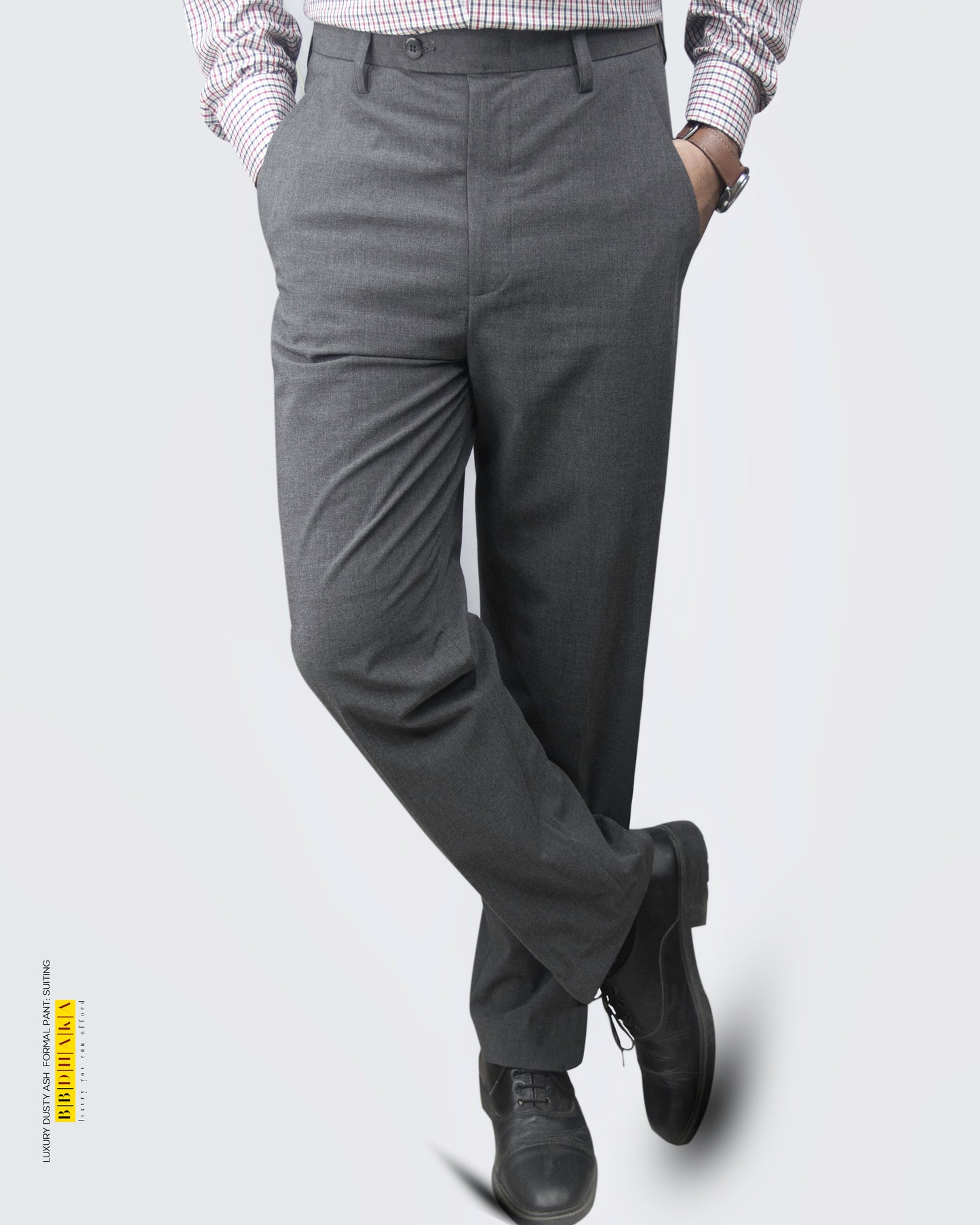 LUXURY DUSTY ASH  Formal Pant (Suiting)