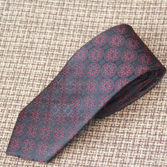 Black & Red Floral Tie