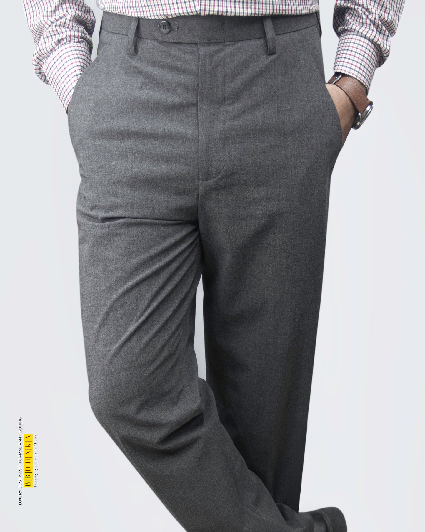 LUXURY DUSTY ASH  Formal Pant (Suiting)