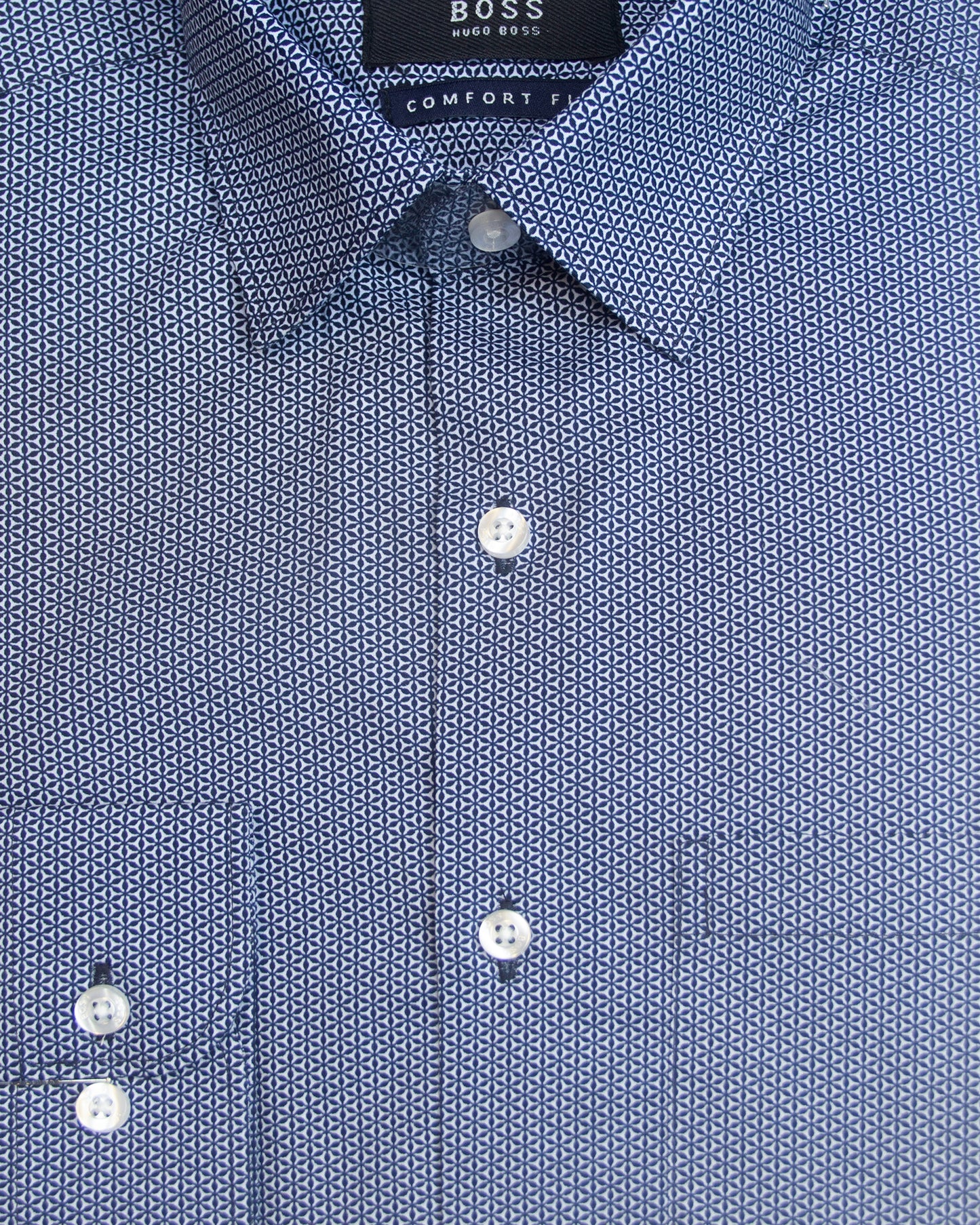 Navy AOP  Full Sleeve Check Shirt