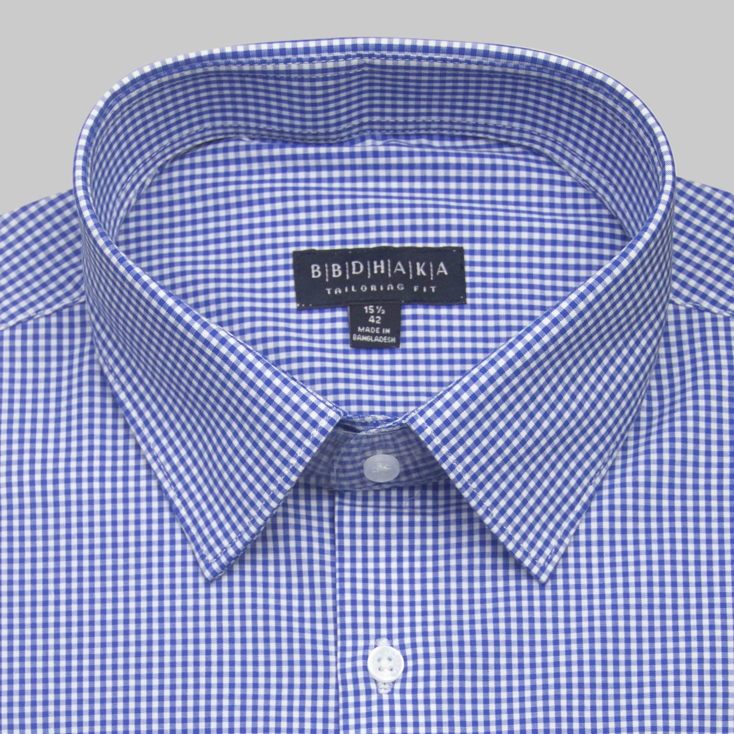 NAVY HOUNDSTOOTH CHECK Shirt (Cotton Blend)