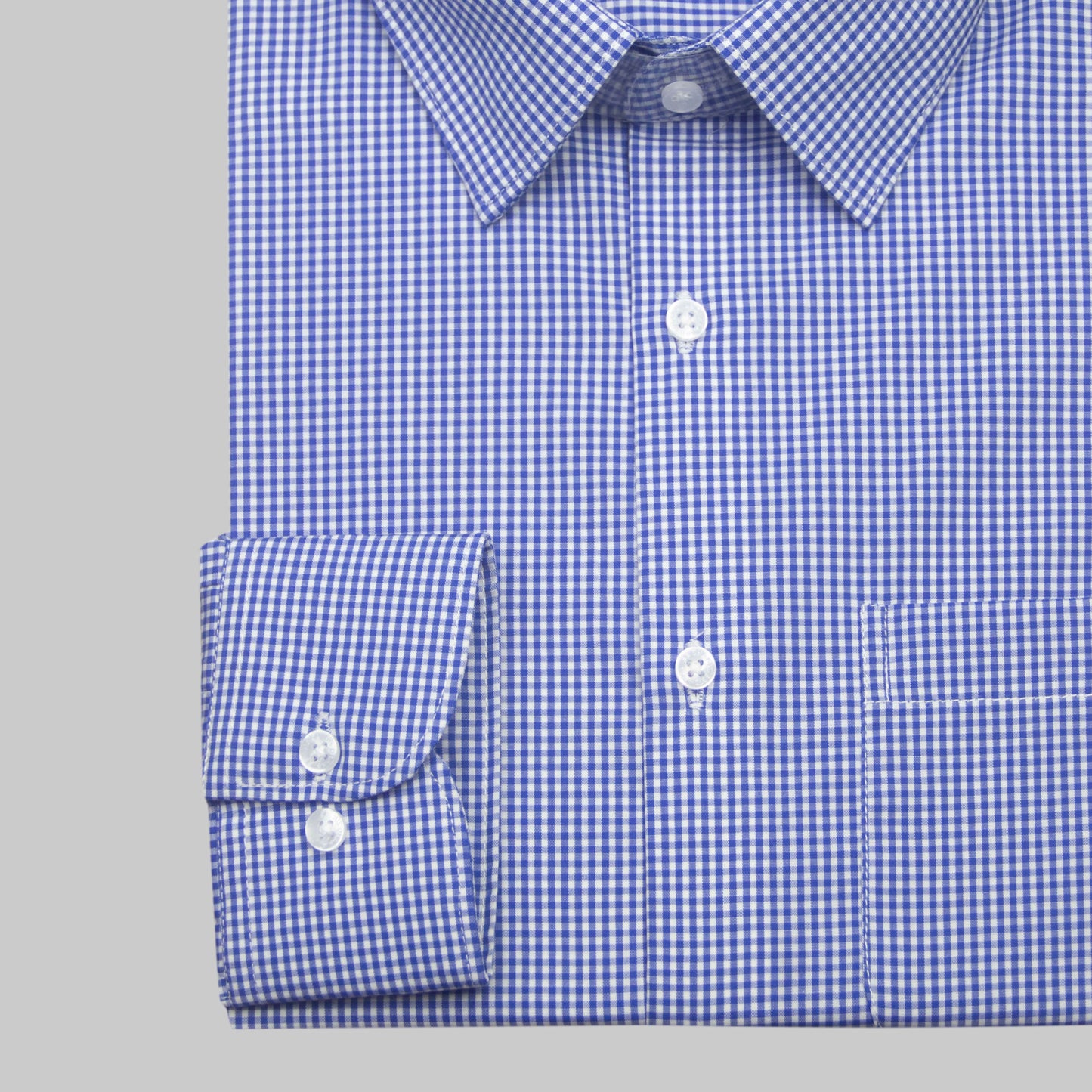 NAVY HOUNDSTOOTH CHECK Shirt (Cotton Blend)