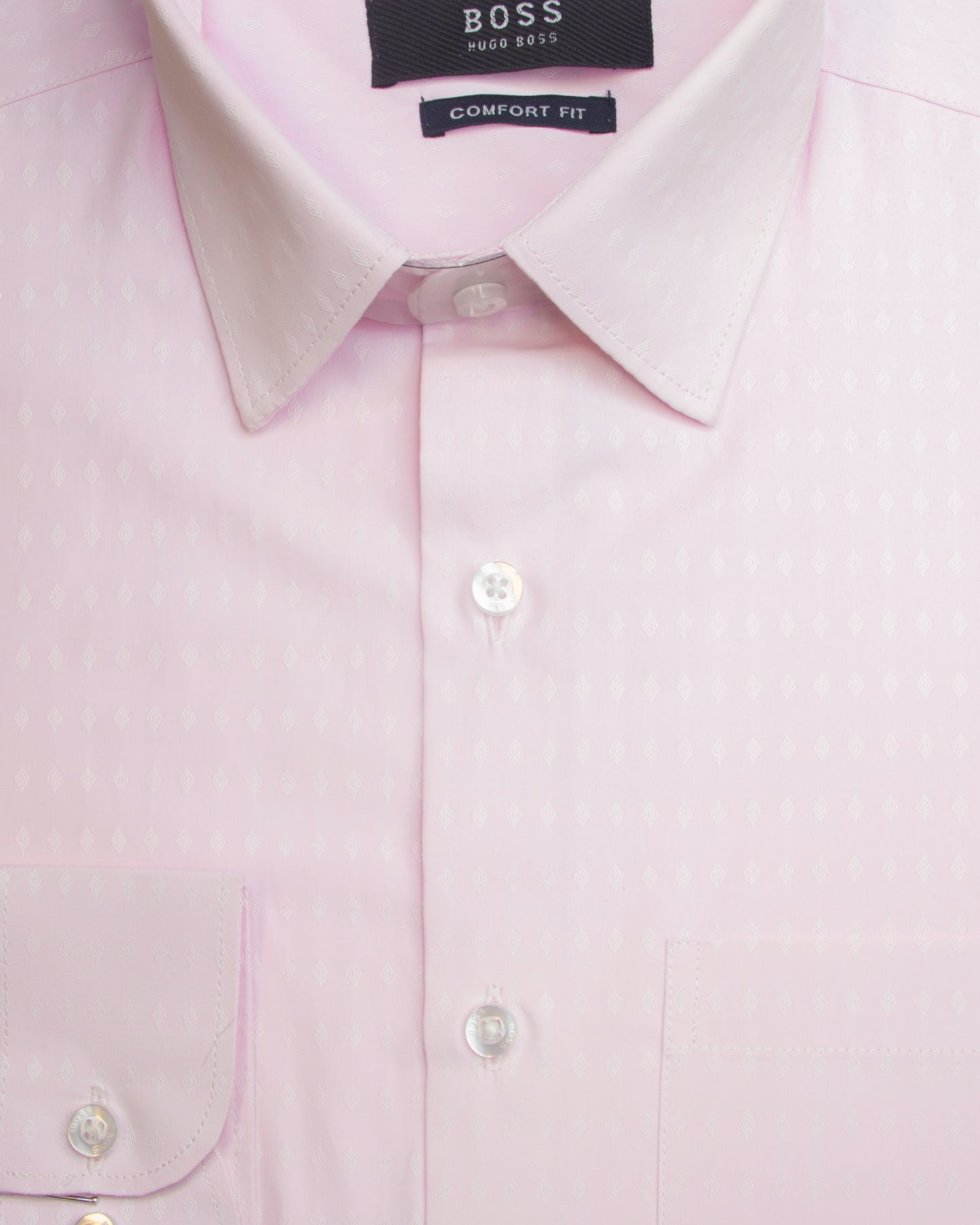 Light Pink Geometry Dotted Full Sleeve Shirt (Exclusive)