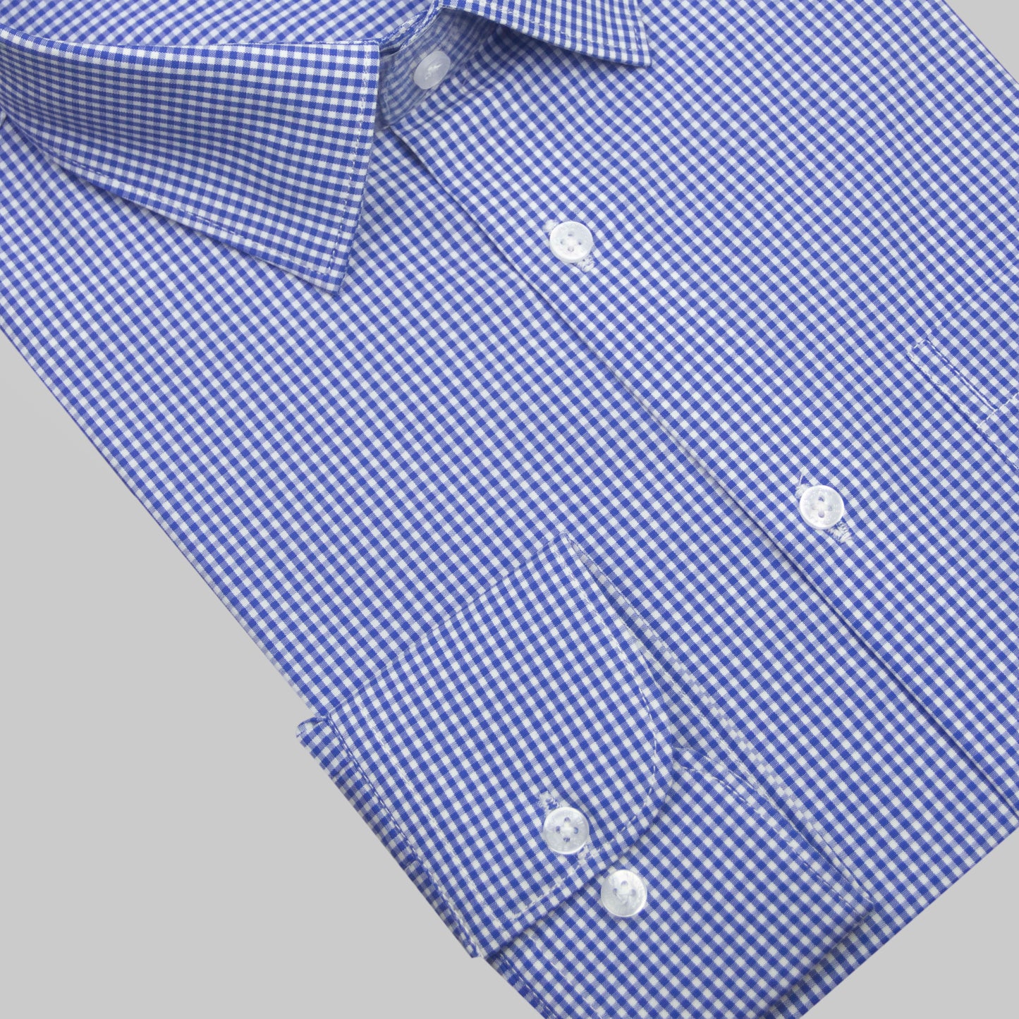 NAVY HOUNDSTOOTH CHECK Shirt (Cotton Blend)