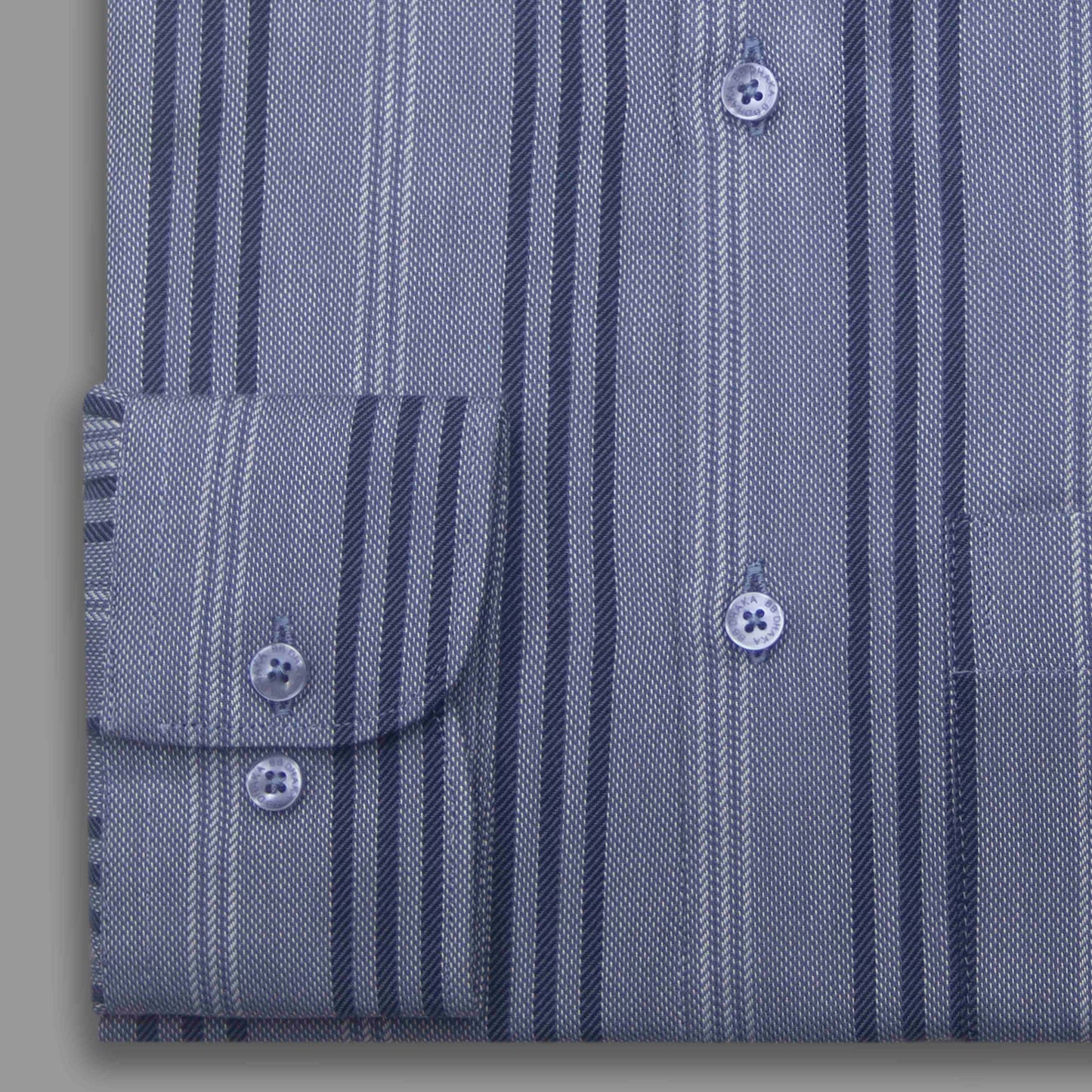 Executive Midnight Blue Stripe Formal Shirt (Yarn Dying) - New Article