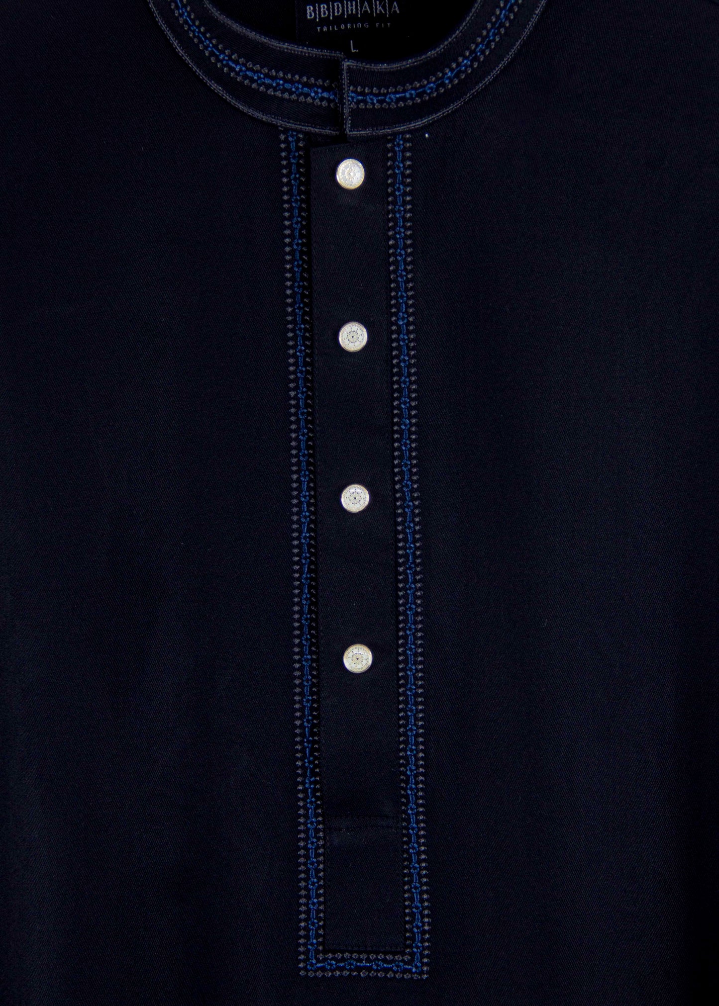 Z Black Embroidery Cotton Silk Punjabi New Article - CODE: 12202