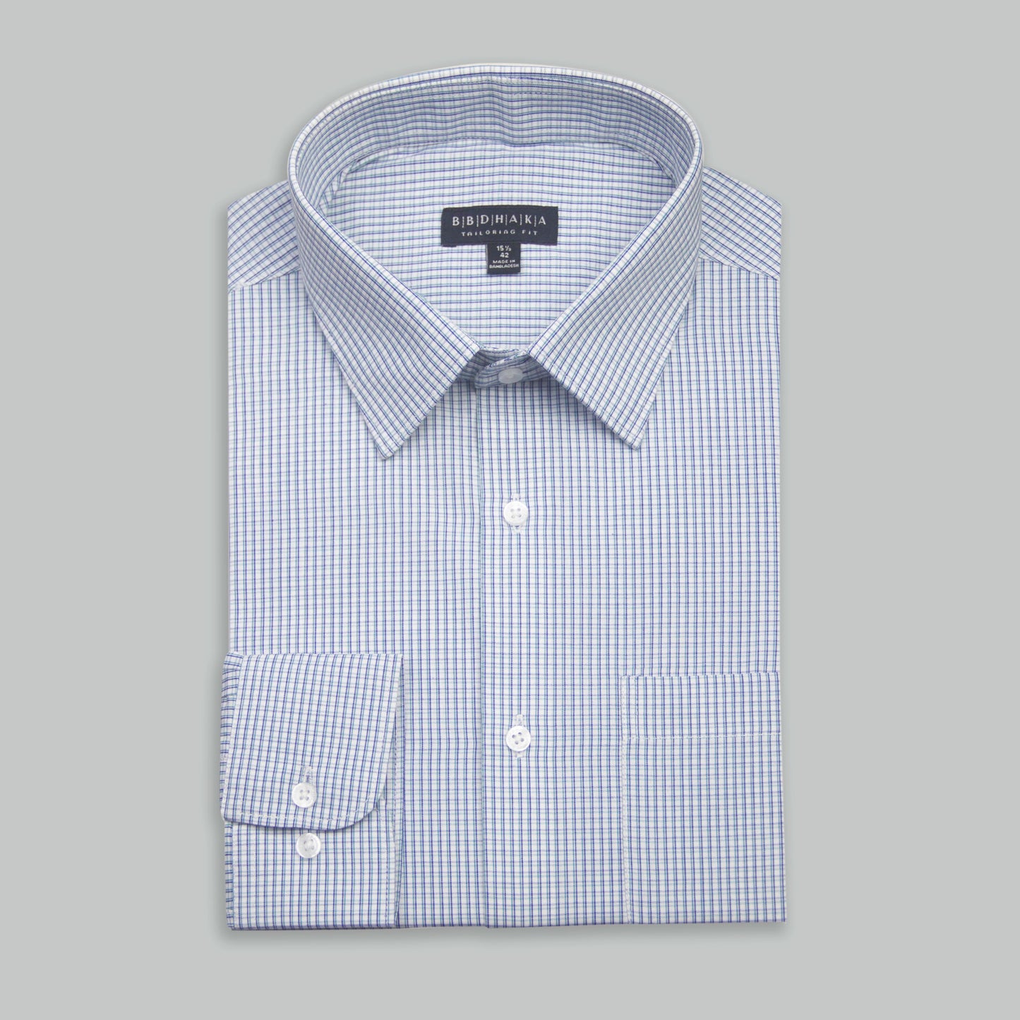 Sky Blue Lines CHECK Shirt (Cotton Blend) - NEW ARRIVAL