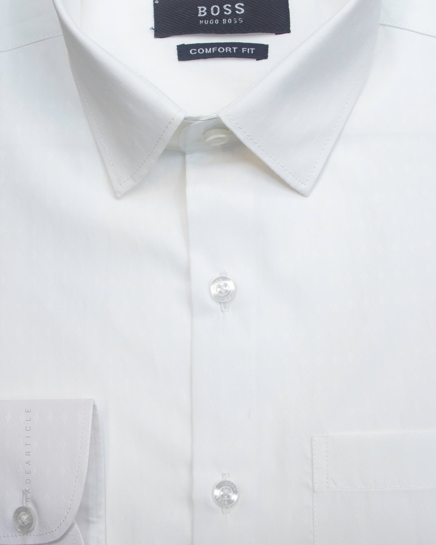 Milky White Geometry Dotted Full Sleeve Shirt (Exclusive)