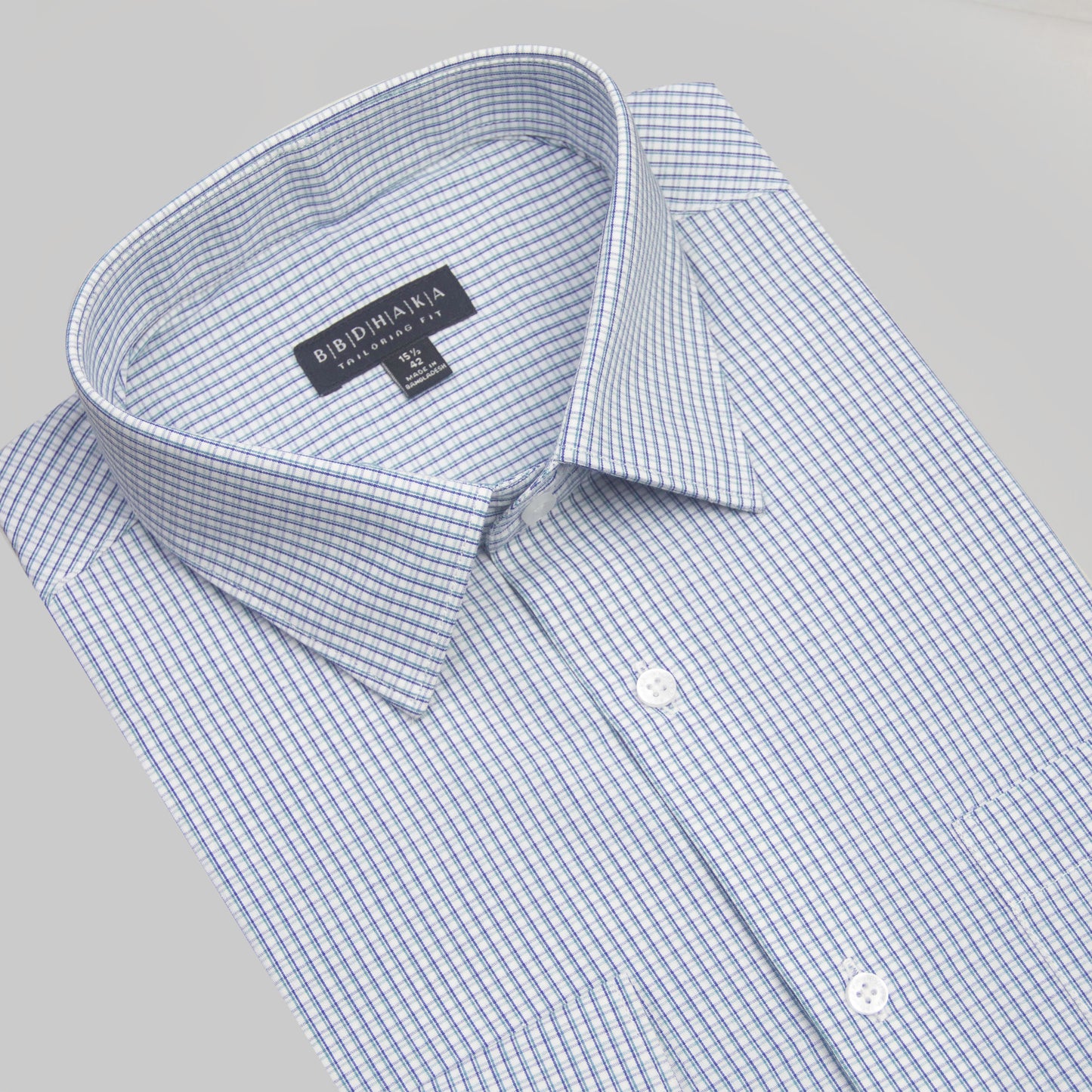 Sky Blue Lines CHECK Shirt (Cotton Blend) - NEW ARRIVAL