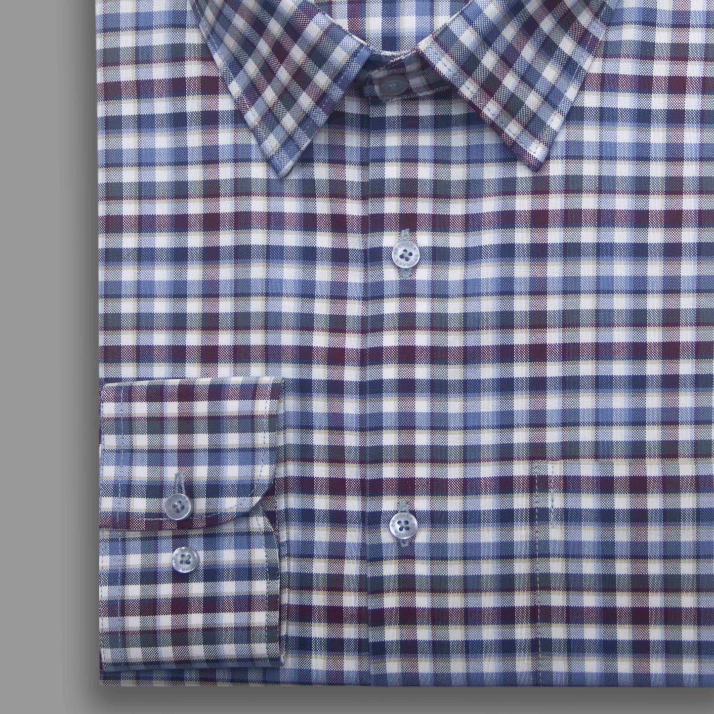 Blue-Purple Grid Check (Yarn Dying) - New Article (Product Code:13001)