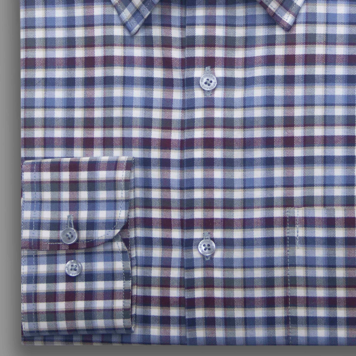 Blue-Purple Grid Check (Yarn Dying) - New Article (Product Code:13001)