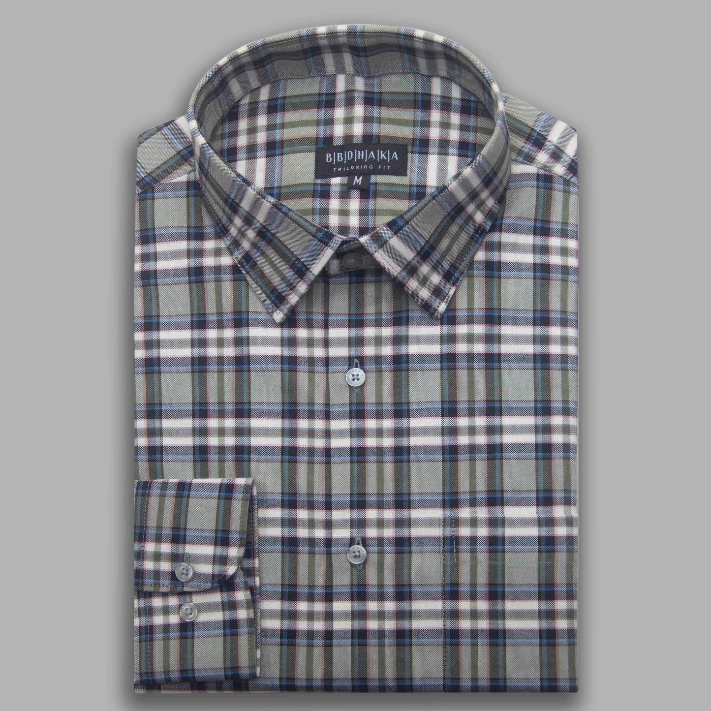 Greenish Plaid Check (Yarn Dying) - New Article (Product Code:13002)